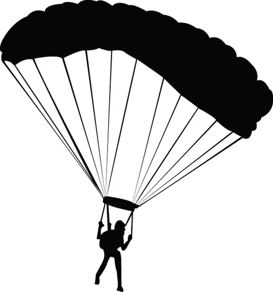 Parachutisme - vecteur — Image vectorielle