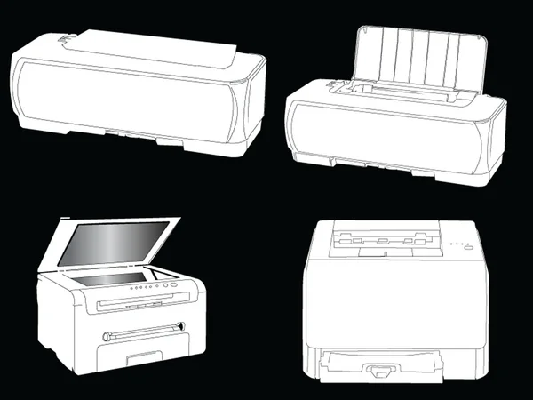 Collection d'imprimantes — Image vectorielle