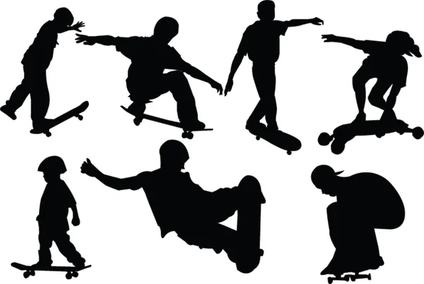 Skateboardkollektion — Stockvektor