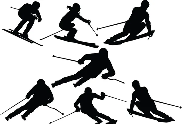 Skiing collection — Stock Vector