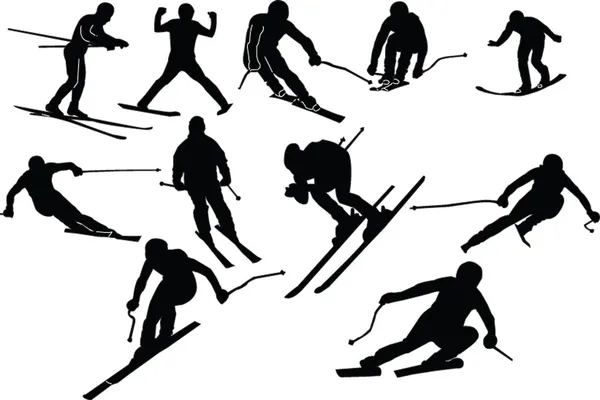 Skiën collectie — Stockvector