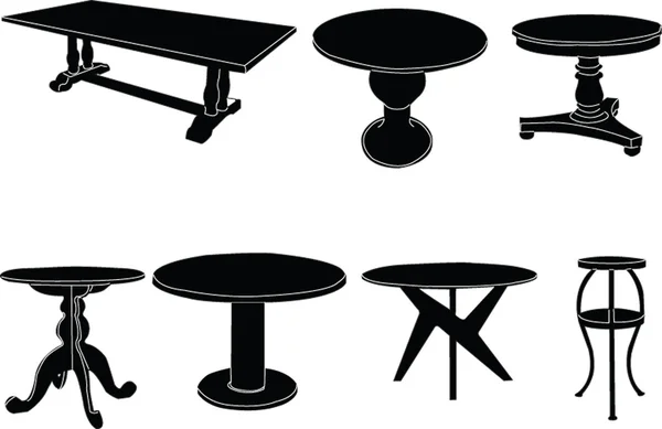 Tables collection — Stock Vector