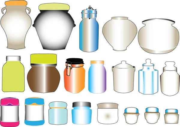 Jars collection — Stock Vector