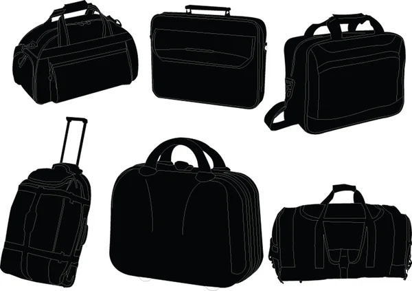 Colección de bolsas de viaje — Vector de stock