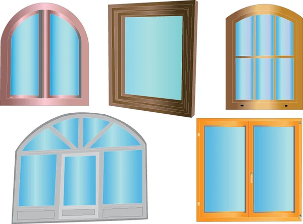 Fenstersammlung — Stockvektor