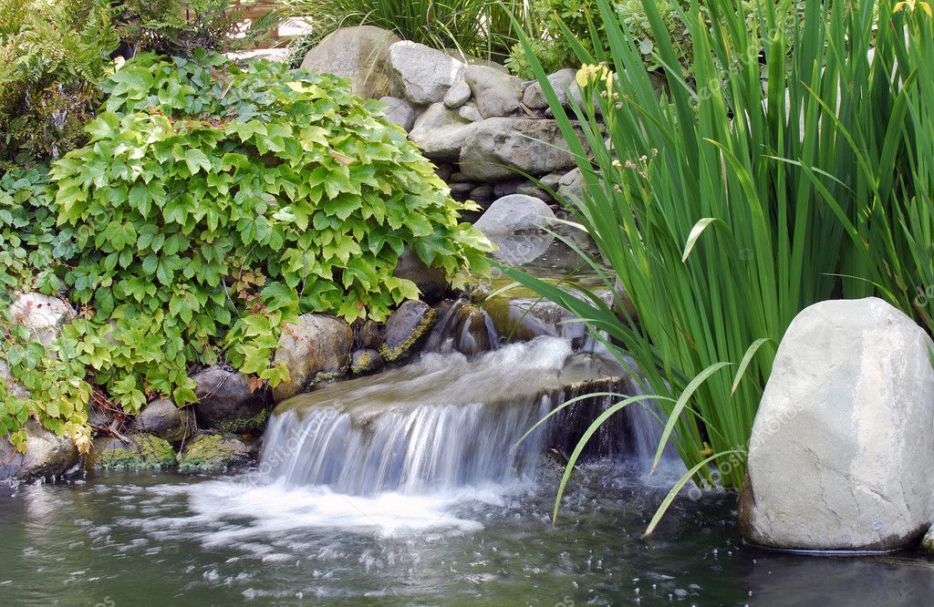 Waterfall in Japanese Garden — Stock Photo © weberfoto #2029353