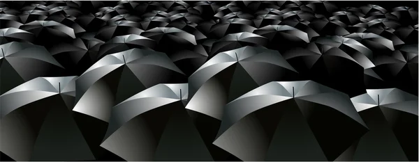 stock vector Umbrellas brollys crowd rain