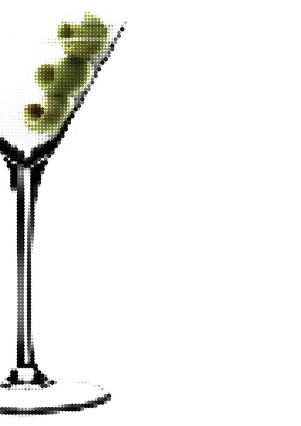 Martini de medio tono — Archivo Imágenes Vectoriales