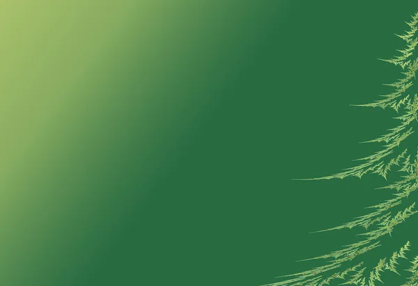 緑の背景に抽象的な毛皮ツリー — ストック写真