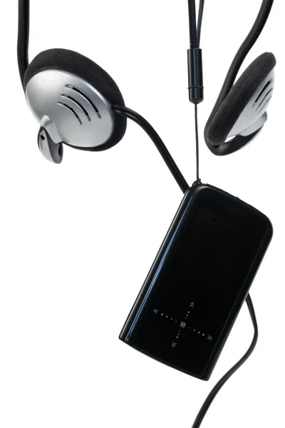 Headphones with a player — Stock Photo, Image
