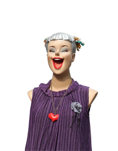 Śmiech żeński manekin — Zdjęcie stockowe