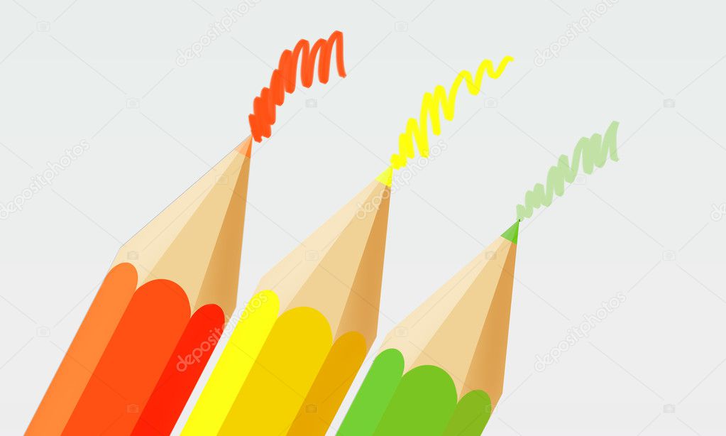 Colour pencils background