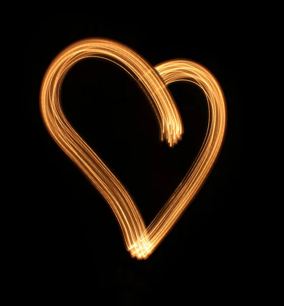 Hjärtat från ljus. — Stockfoto