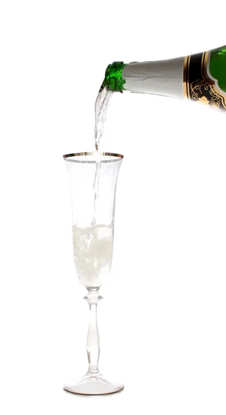 Champagne flows, isolated. — Stock Photo, Image