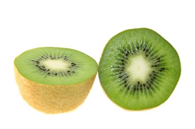 Half kiwi, isolated.