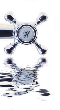 Amalgamator handle reflexion in water clipart