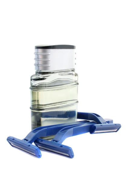 Perfumy i maszynki do golenia — Zdjęcie stockowe