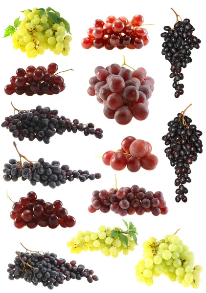 Ensemble de raisins isolé . — Photo