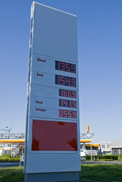 Ціни на бензин Ліцензійні Стокові Фото