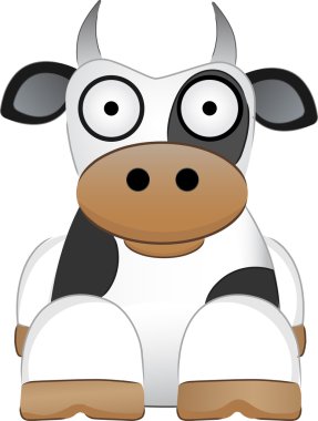 Cartoon Cow With Big Eyes - Chinese New clipart