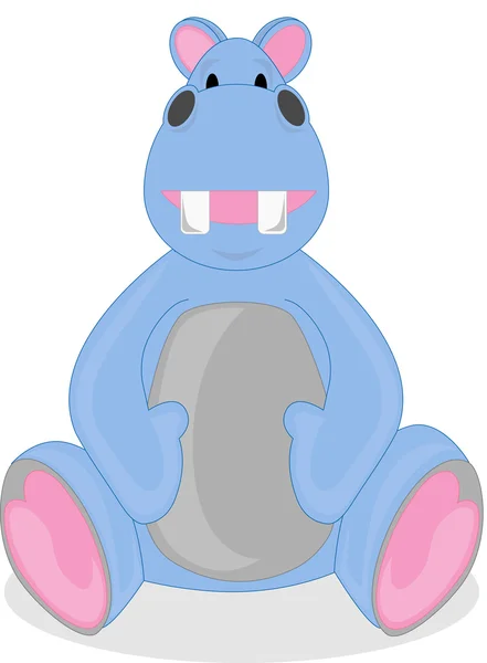 Hippopotame bleu clair — Image vectorielle