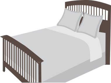 Bed at Angle clipart