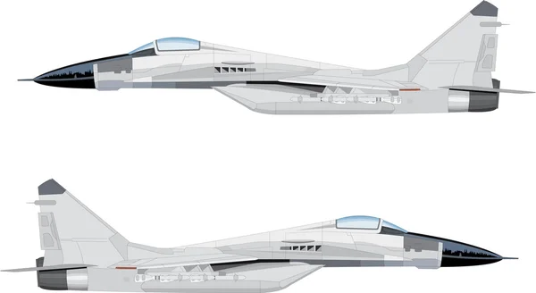 Weißer Kampfjet — Stockvektor