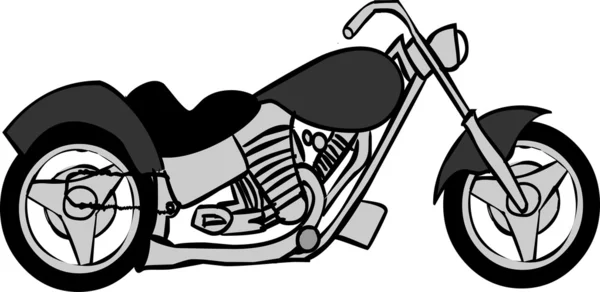 Gray And Black Motorcycle — Stock Vector