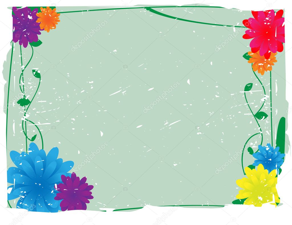 Flowery Grunge Vector Background