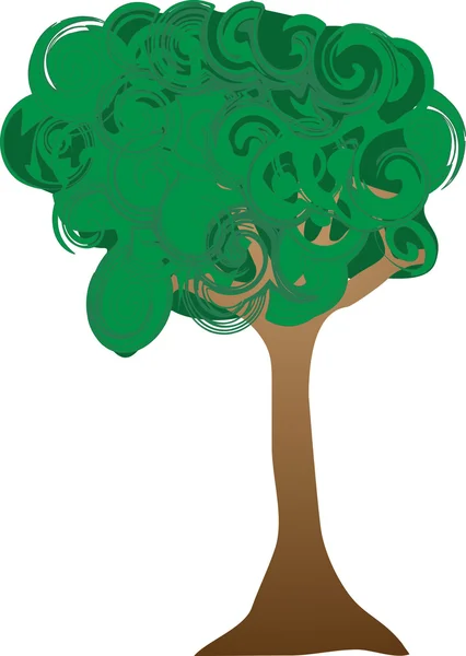 Wirowa stylu drzewa — Wektor stockowy