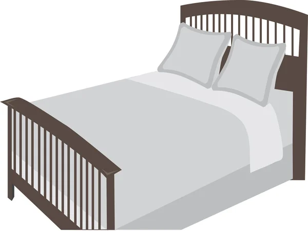 Κρεβάτι σε ένα αντικείμενο στυλιζαρισμένη γωνία — Διανυσματικό Αρχείο