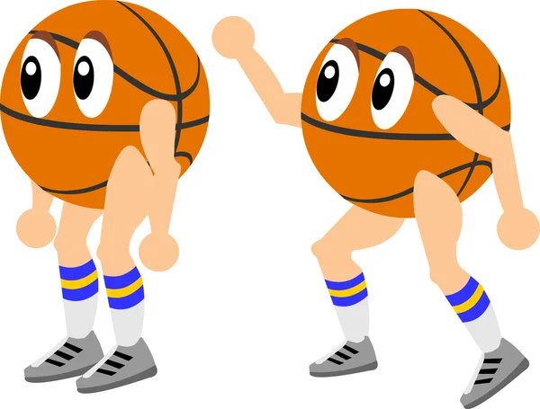 stock vector Mr. Basketball man in two poses a sporty