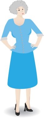 Older business woman - Vector clipart