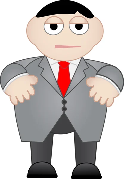 Uomo d'affari noioso e infelice — Vettoriale Stock