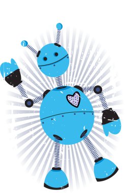 Blue Purple Angled Robot Waves clipart