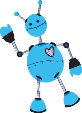 Blue Purple Angled Robot Waves clipart