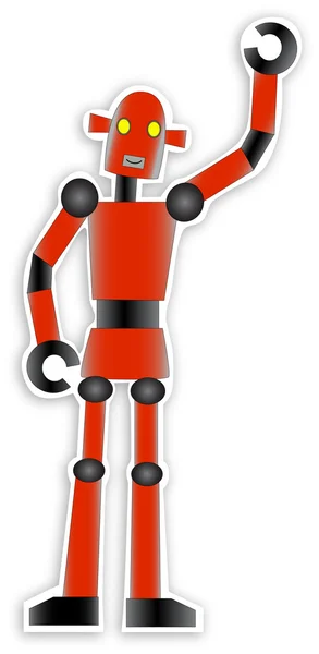 Ondes Robot rouge — Image vectorielle