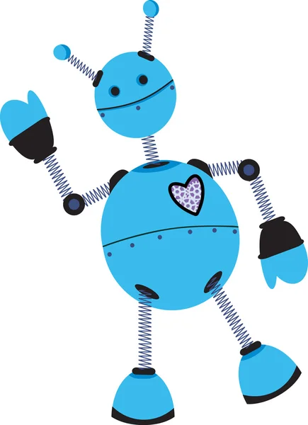 Onde di robot blu viola angolato — Vettoriale Stock