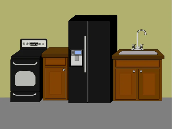 基本的厨房电器 — 图库矢量图片