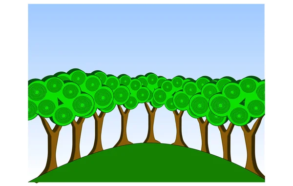 Grupo de árvores — Vetor de Stock