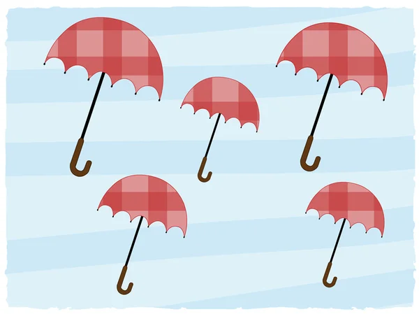 Abstrakter Hintergrund mehrere offene Schirme — Stockvektor
