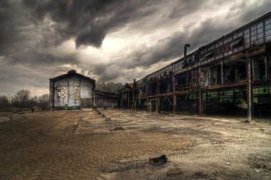 Abandoned Industrial Buildings clipart