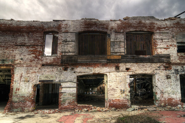 Abandoned Brick Facade