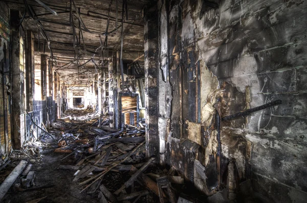 燃やされた廊下 ロイヤリティフリーのストック写真