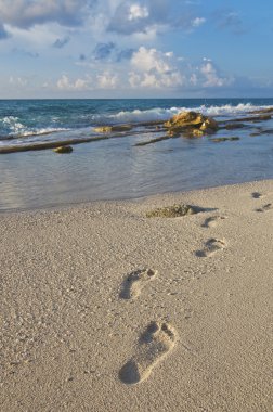 Footprints in the Sand clipart