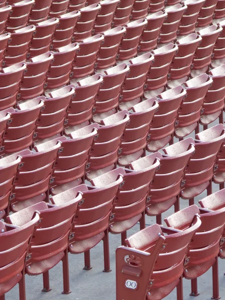 Sedili dello stadio rosso — Foto Stock
