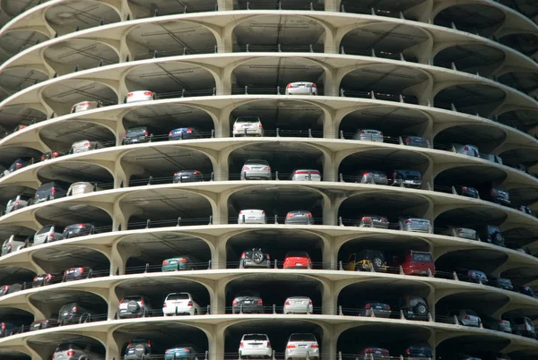 マリーナ都市の駐車場 ロイヤリティフリーのストック写真