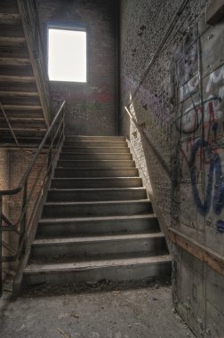 Stairwell with Graffiti clipart