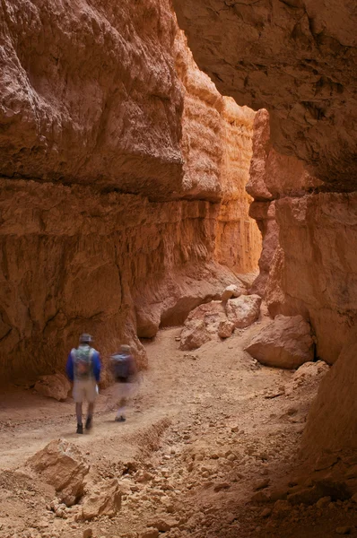 Turystów w bryce canyon — Zdjęcie stockowe