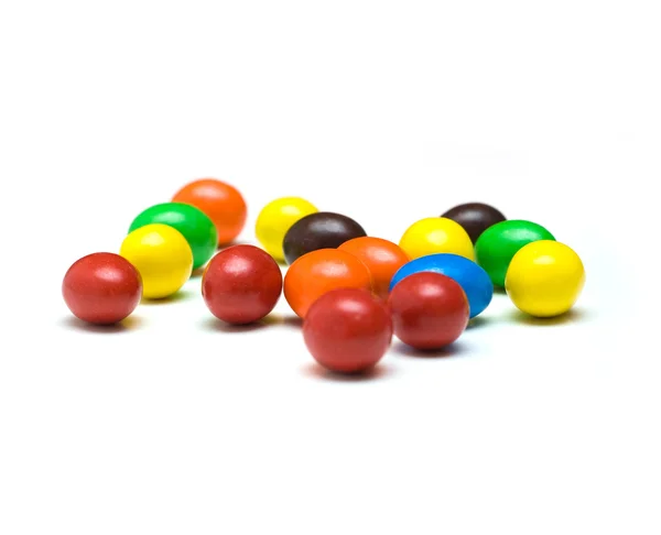 Boules de gomme colorées isolées sur blanc Photo De Stock